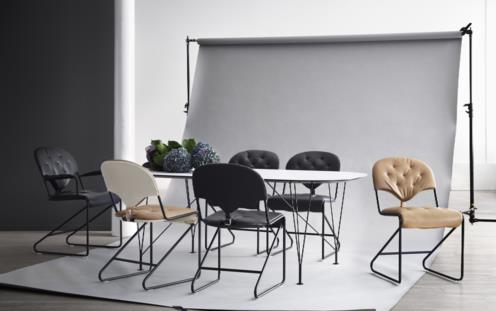 Chaise Sam noir naturale camel